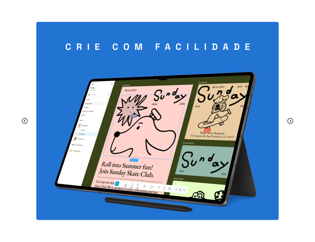 Comparação entre uma seção de 'Como Funciona' e uma Galeria de Imagens